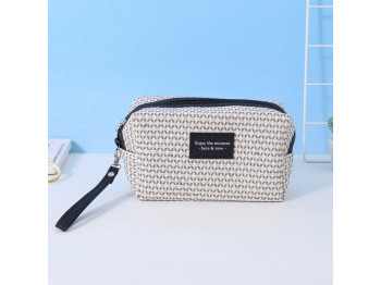 Կոսմետիկ պայուսակներ XIMI 6941963951463 SIMPLE TEXTURE WOVEN OCTAGON MAKEUP BAG (BLACK) (951463)