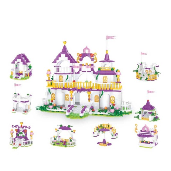 Children collection XIMI 6941963954914 8-IN-1 GARDEN CASTLE BUILDING BLOCKS (954914)