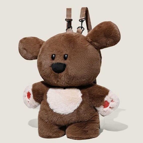 Թիկնապայուսակներ XIMI 6941963958578 LOVE POCKET BEAR PLUSH BAG (958578)