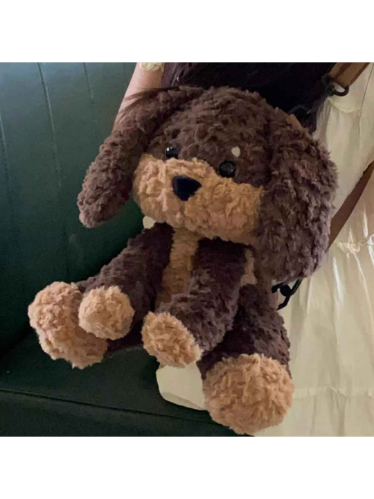Թիկնապայուսակներ XIMI 6941963958592 CUTE SITTING BROWN PUPPY PLUSH BAG (958592)