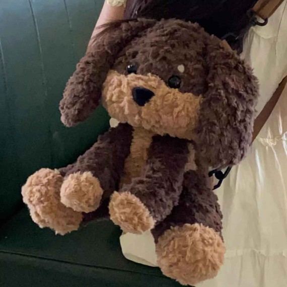 Թիկնապայուսակներ XIMI 6941963958592 CUTE SITTING BROWN PUPPY PLUSH BAG (958592)