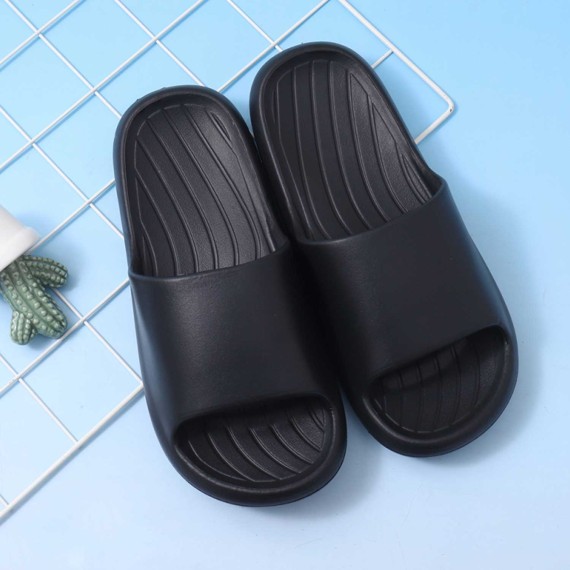 Ամառային հողաթափեր XIMI 6941963963152 HOME COMFORTABLE THICK-SOLED MENS SHOWER SLIPPERS 42-43 (BLACK) (963152)