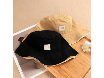 Ամառային գլխարկներ XIMI 6941963965576 TRENDY APPLIQUE REVERSIBLE FISHERMAN HAT (965576)