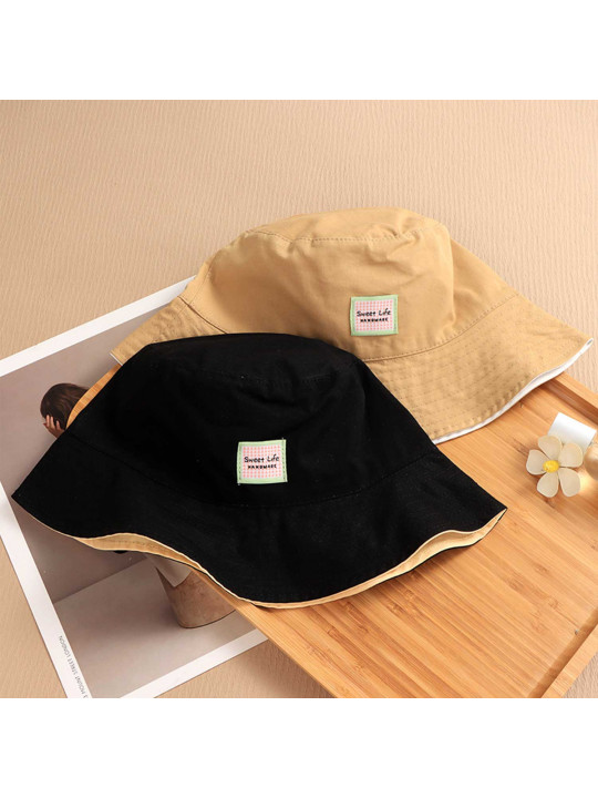 Ամառային գլխարկներ XIMI 6941963965576 TRENDY APPLIQUE REVERSIBLE FISHERMAN HAT (965576)