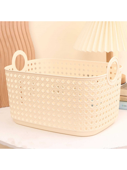 Պահեստավորման տուփ XIMI 6941963967723 BAMBOO WEAVING STYLE HOLLOW PLASTIC STORAGE BIN (967723)