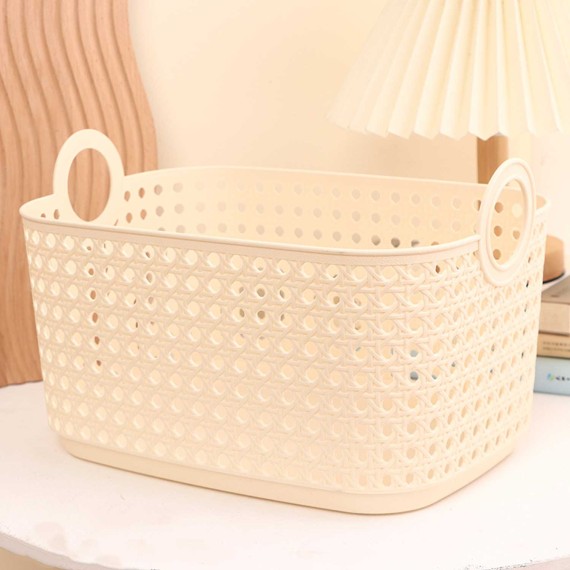 Ящик для хранения XIMI 6941963967723 BAMBOO WEAVING STYLE HOLLOW PLASTIC STORAGE BIN (967723)