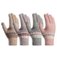 Seasonal gloves XIMI 6941963983020 REFRESHING JACQUARD WINTER GLOVES FOR WOMEN (983020)