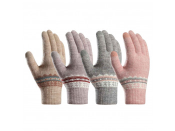Սեզոնային ձեռնոցներ XIMI 6941963983020 REFRESHING JACQUARD WINTER GLOVES FOR WOMEN (983020)
