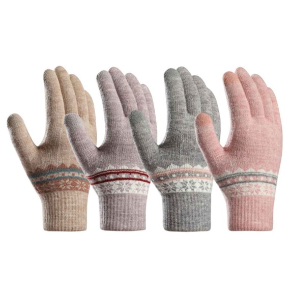 Seasonal gloves XIMI 6941963983020 REFRESHING JACQUARD WINTER GLOVES FOR WOMEN (983020)