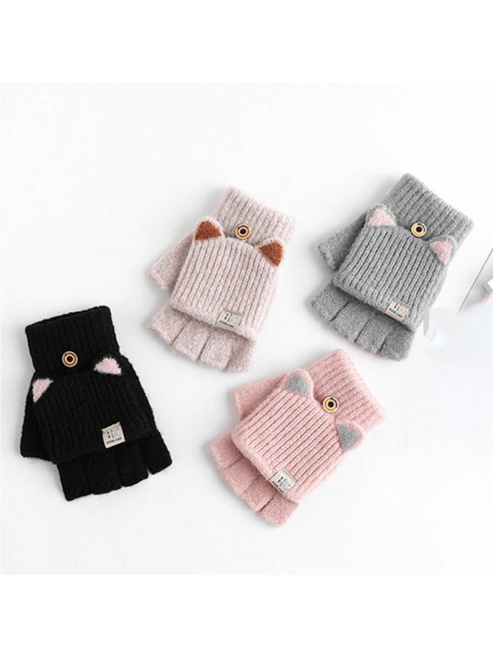 Սեզոնային ձեռնոցներ XIMI 6941963983150 CUTE KITTEN EARS CONVERTIBLE WINTER GLOVES FOR KIDS (983150)