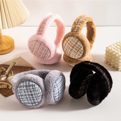 Winter hats XIMI 6941963983228 ELEGANT PLAID FOLDABLE EARMUFFS (983228)