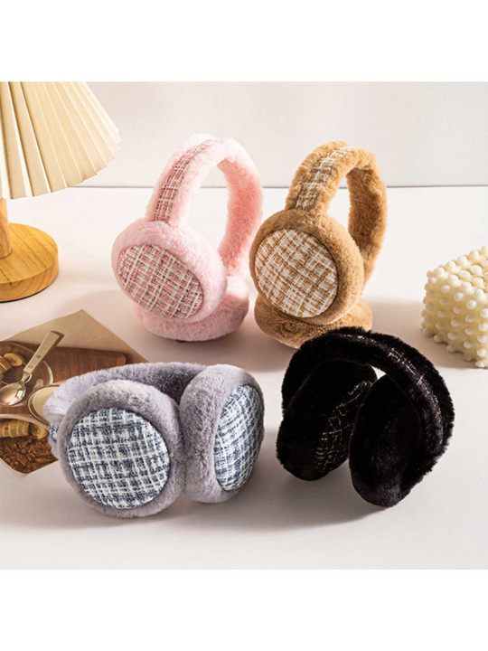 Ձմեռային գլխարկներ XIMI 6941963983228 ELEGANT PLAID FOLDABLE EARMUFFS (983228)