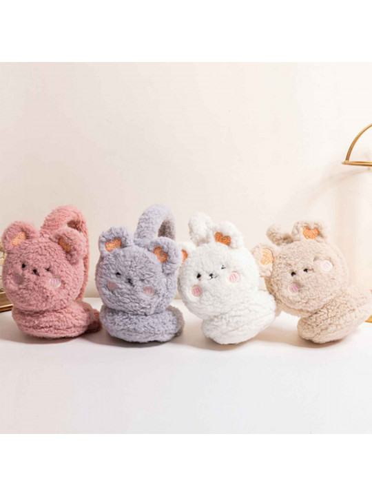 Ձմեռային գլխարկներ XIMI 6941963983266 CUTE BEAR FOLDABLE EARMUFFS (983266)