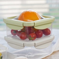 Ceramic and glass contanier XIMI 6942156283460 SQUARE SILICONE STRETCHABLE LID PLASTIC PRESERVATION BOX (283460)