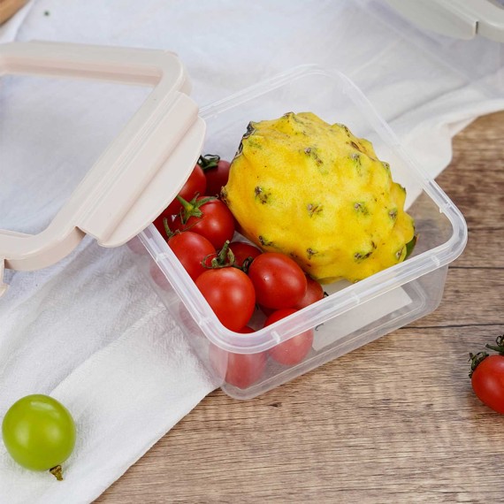 Ceramic and glass contanier XIMI 6942156283460 SQUARE SILICONE STRETCHABLE LID PLASTIC PRESERVATION BOX (283460)
