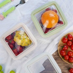 Ceramic and glass contanier XIMI 6942156283460 SQUARE SILICONE STRETCHABLE LID PLASTIC PRESERVATION BOX (283460)