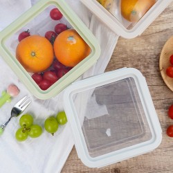 Ceramic and glass contanier XIMI 6942156283477 SQUARE SILICONE STRETCHABLE LID PLASTIC PRESERVATION BOX (M)
 (283477)