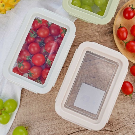 Ceramic and glass contanier XIMI 6942156283491 RECTANGULAR SILICONE STRETCHABLE LID PLASTIC PRESERVATION BOX (S) (283491)