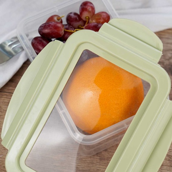 Ceramic and glass contanier XIMI 6942156283491 RECTANGULAR SILICONE STRETCHABLE LID PLASTIC PRESERVATION BOX (S) (283491)