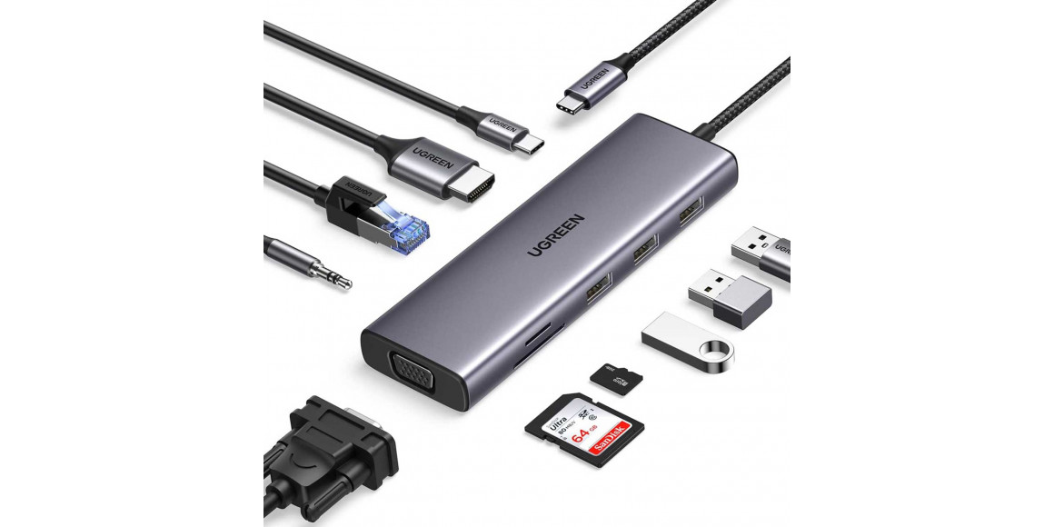 Usb-hub UGREEN 10-in-1 4K HDMI USB-C (15601)