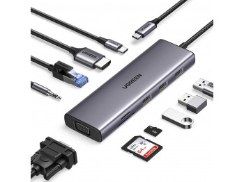 Usb-հանգույց UGREEN 10-in-1 4K HDMI USB-C (15601)