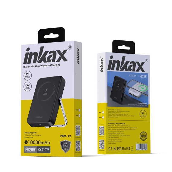 Արտաքին սնուցման մարտկոց INKAX PBM-12 10000mAh (Black) 