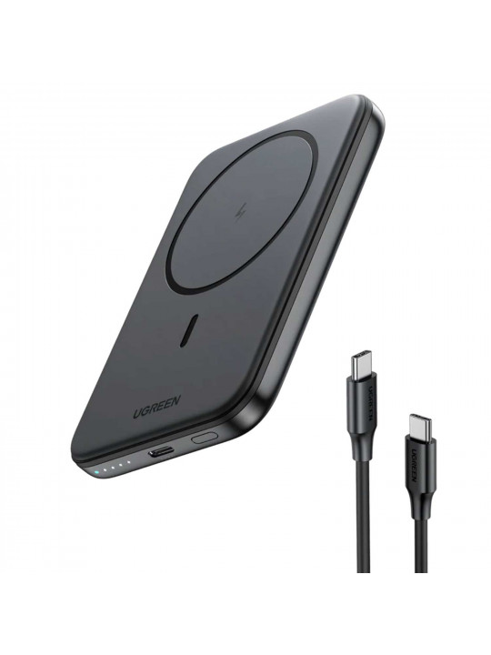 Արտաքին սնուցման մարտկոց UGREEN 10000mAh Magnetic Wireless USB-C (Grey) (15086)