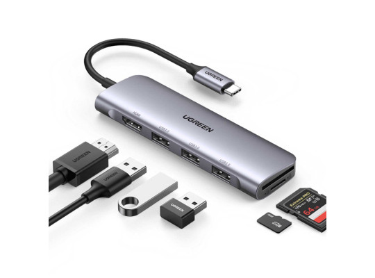 Usb-հանգույց UGREEN 6-in1 USB-C (35999)