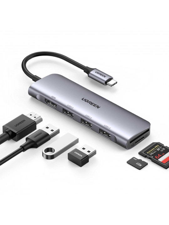 Usb-հանգույց UGREEN 6-in1 USB-C (35999)