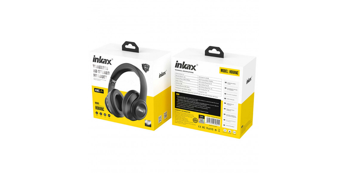 Headphone INKAX H08 ANC (Black) 