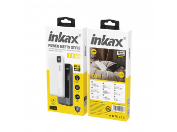 Արտաքին սնուցման մարտկոց INKAX PB-16 10000mAh (White) 
