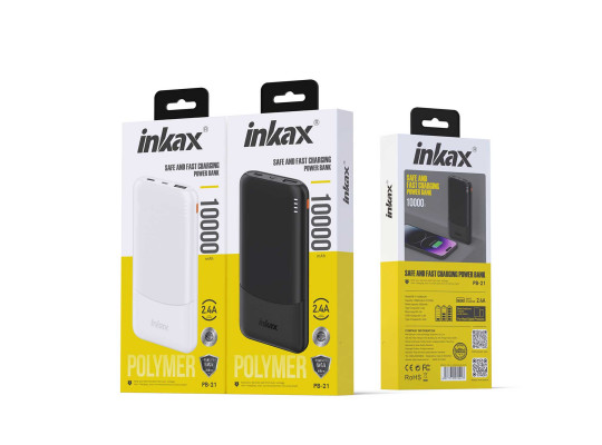 Արտաքին սնուցման մարտկոց INKAX PB-21 10000mAh (White) 
