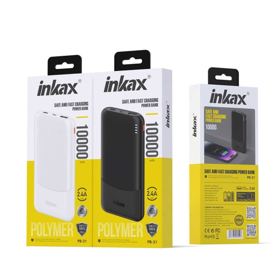 Внешние зарядные устройства INKAX PB-21 10000mAh (White) 
