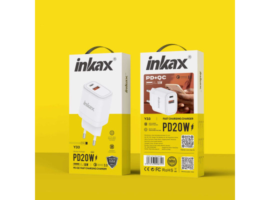 Հոսանքի ադապտոր INKAX Y33 20W (White) 