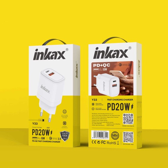 Power adapter INKAX Y33 20W (White) 