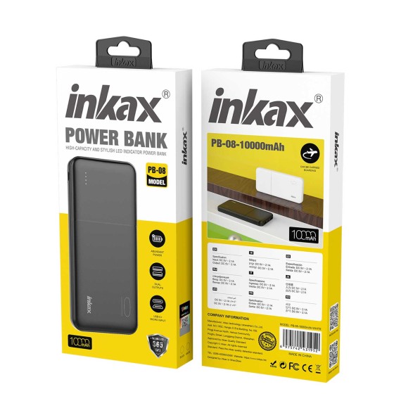 Power bank INKAX PB-08 10000mAh (Black) 