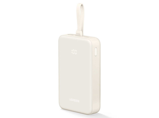 Արտաքին սնուցման մարտկոց UGREEN PB505 20000mAh 22.5W USB-C (White) (35340)