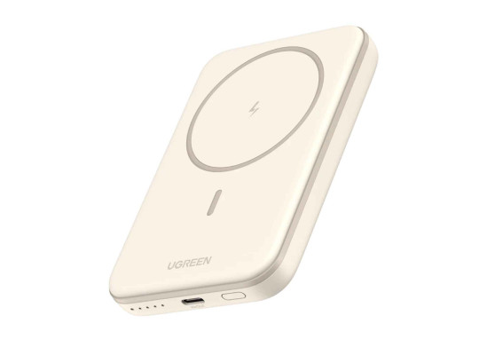 Արտաքին սնուցման մարտկոց UGREEN PB560 5000mAh Magnetic Wireless USB-C (Beige) (25207)