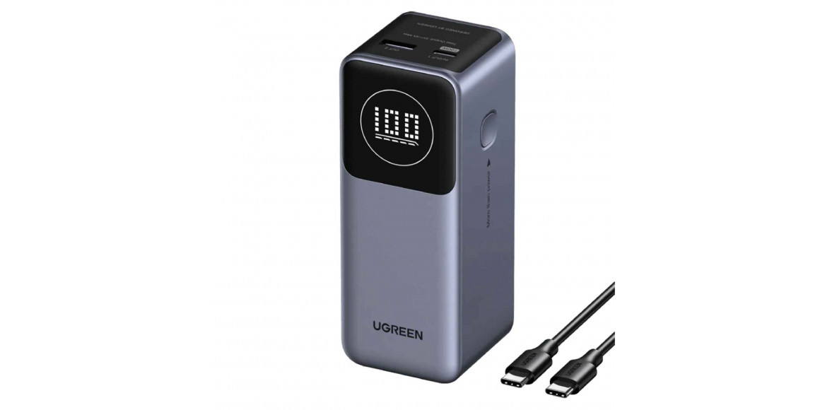Արտաքին սնուցման մարտկոց UGREEN PB724 12000mAh Magnetic Wireless 100W USB-C (Grey) (35526)