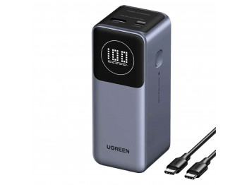 Արտաքին սնուցման մարտկոց UGREEN PB724 12000mAh Magnetic Wireless 100W USB-C (Grey) (35526)
