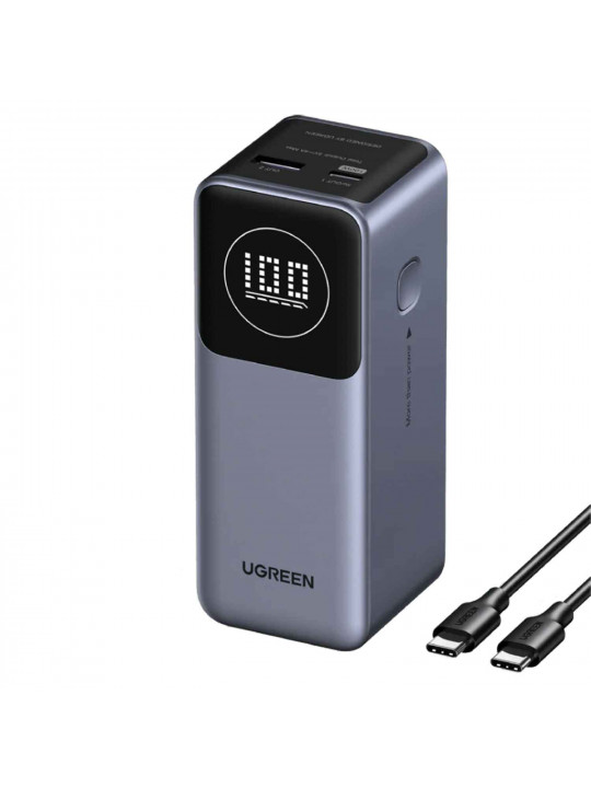 Արտաքին սնուցման մարտկոց UGREEN PB724 12000mAh Magnetic Wireless 100W USB-C (Grey) (35526)