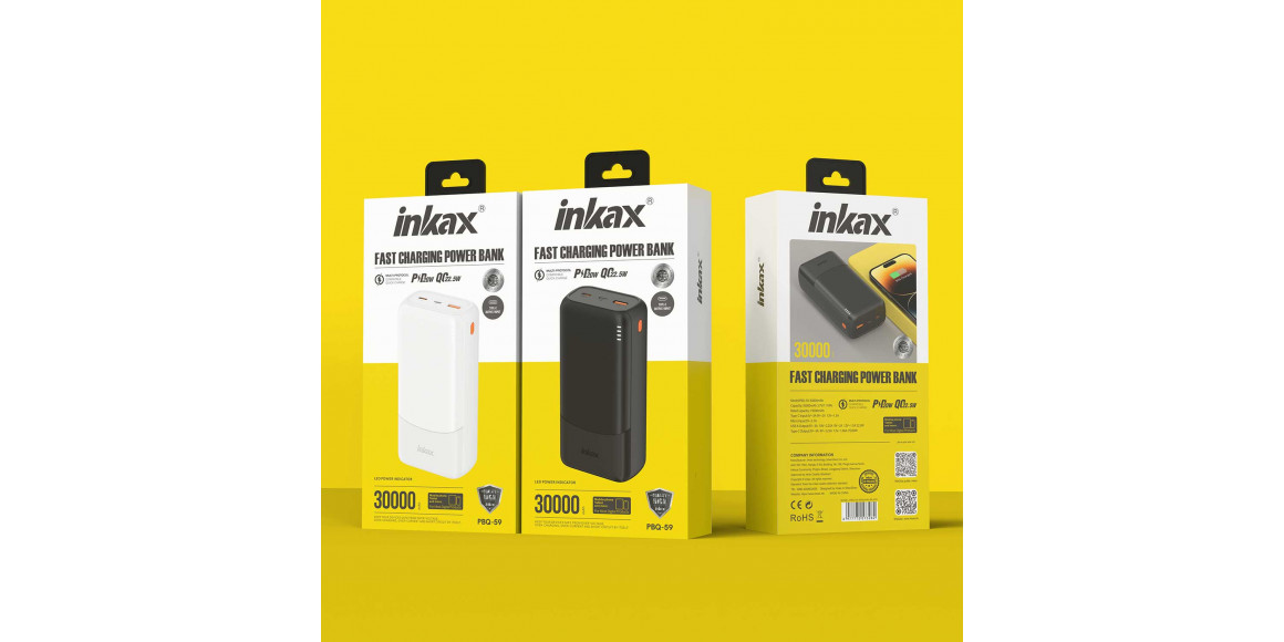 Power bank INKAX PBQ-59 30000mAh (Black) 