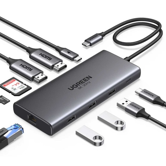 Usb-узел UGREEN Revodok Pro 210 10-in1 USB-C (15534)
