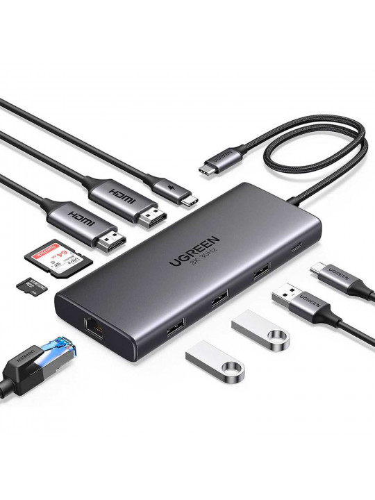 Usb-հանգույց UGREEN Revodok Pro 210 11-in1 USB-C (45520)