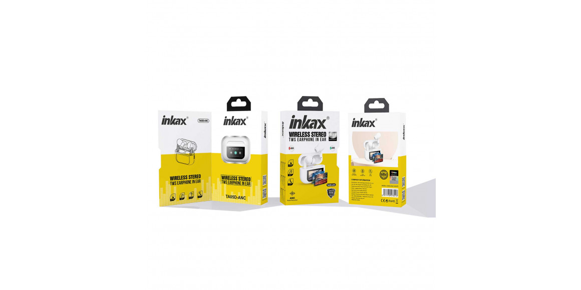 Tws ականջակալ INKAX TA05D ANC (White) 