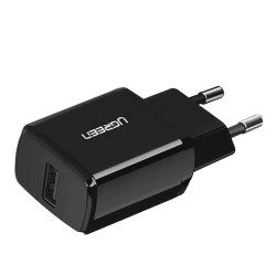Power adapter UGREEN USB WALL CHARGER (BLACK) (50459)