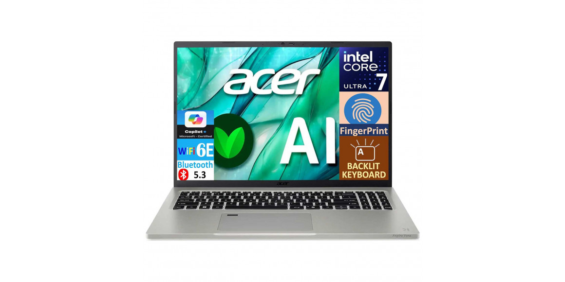 Նոթբուք ACER Aspire Vero 16 AV16-51P-7063 (U7-155H)16 16GB 512GB W11H (Gray) (NX.KU4AA.002)