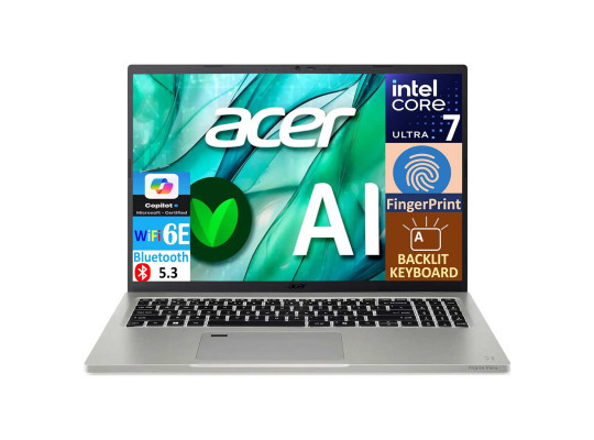 Նոթբուք ACER Aspire Vero 16 AV16-51P-7063 (U7-155H)16 16GB 512GB W11H (Gray) (NX.KU4AA.002)