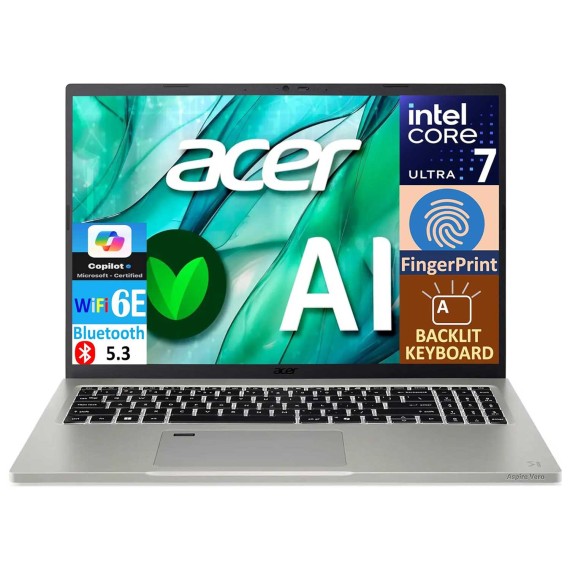 Ноутбук ACER Aspire Vero 16 AV16-51P-7063 (U7-155H)16 16GB 512GB W11H (Gray) (NX.KU4AA.002)