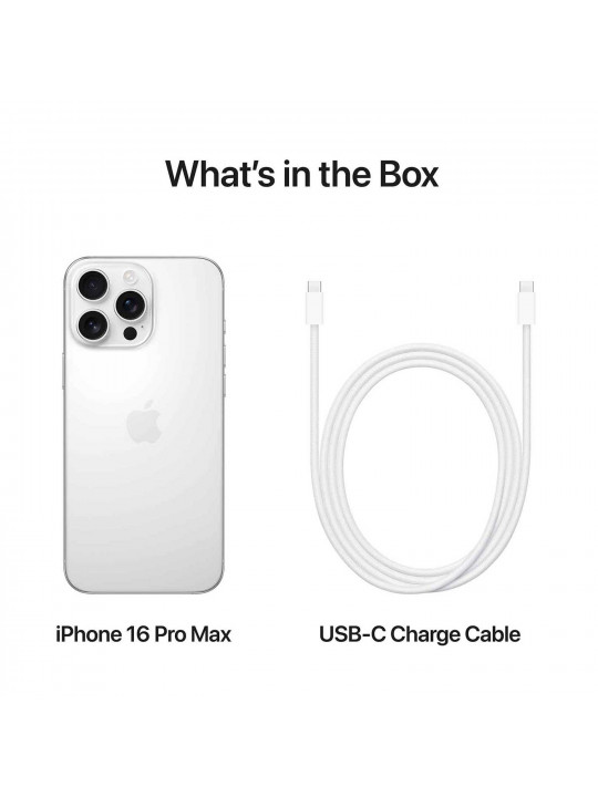 Սմարթ հեռախոս APPLE iPhone 16 Pro Max 256GB (White Titanium) (A3296) (MYWW3ZD/A)